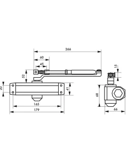 Ferme-porte automatique réversible hydraulique force 3, noir -^Thirard Outlet
