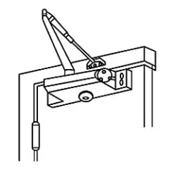 Ferme-porte argent pour porte 46 à 65 kg réversible^Diall Sale