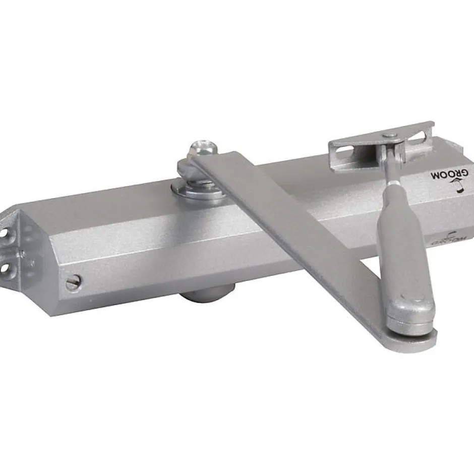 Ferme-porte GR010 Argent à bras compas - - Force 3^Groom Best