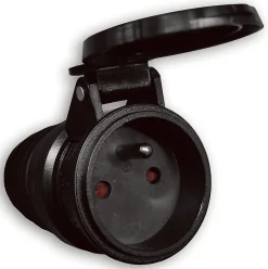 Fiche caoutchouc femelle 16A IP44 Zenitech^Diall New