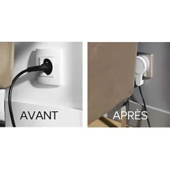 Fiche extra-plate blanc glossy 16A-Diall Clearance