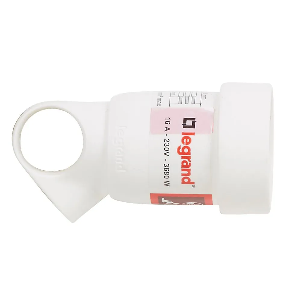 Fiche femelle 16A 2 P+T blanc avec anneau^Legrand Online
