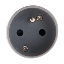 Fiche femelle 16A 2P+T - Gris -^Zenitech New