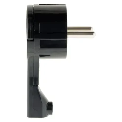 Fiche mâle 16A extraplate - Noire --Zenitech Online