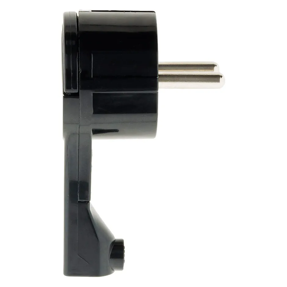 Fiche mâle 16A extraplate - Noire --Zenitech Online