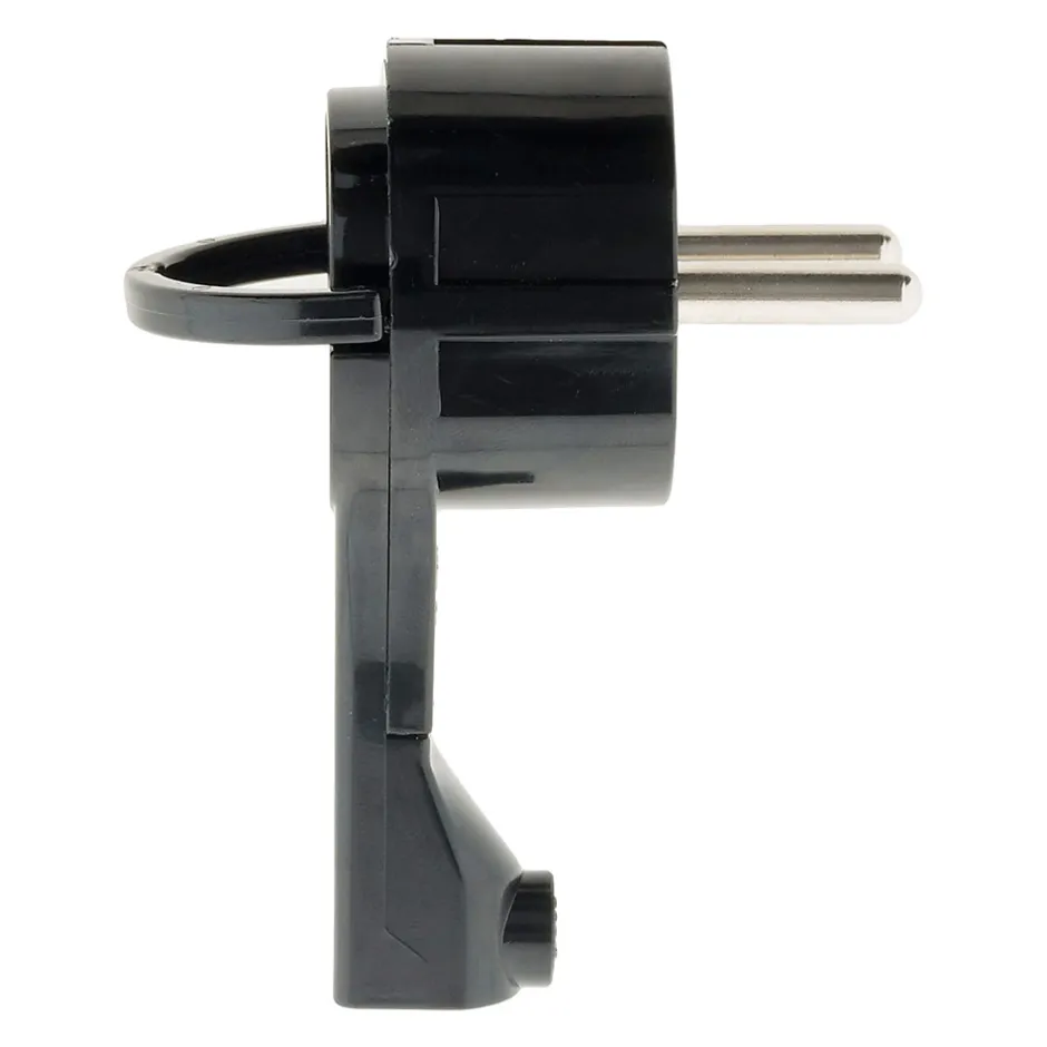 Fiche mâle 16A extraplate - Noire --Zenitech Online