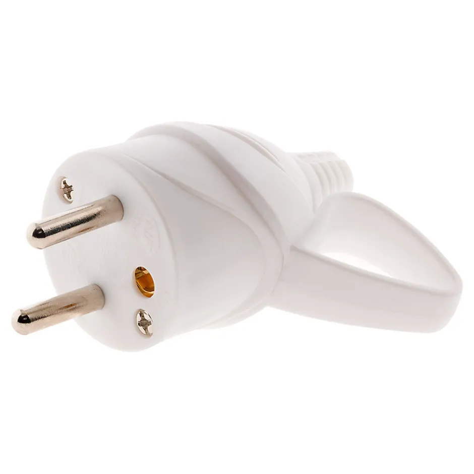 Fiche mâle anneau -16A 2P+T - Blanc -^Zenitech Sale