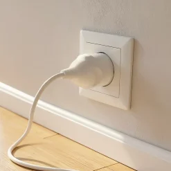 Fiche mâle blanc glossy 16A 2 pôles-Diall Online