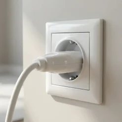 Fiche mâle blanc glossy 6A 2 pôles^Diall Best