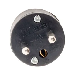 Fiche mâle coudée 16A 2P+T - Noir -^Zenitech Online