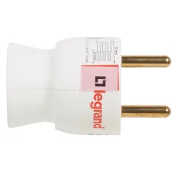 Fiche mâle latérale 16A 2 P+T blanc-Legrand Discount