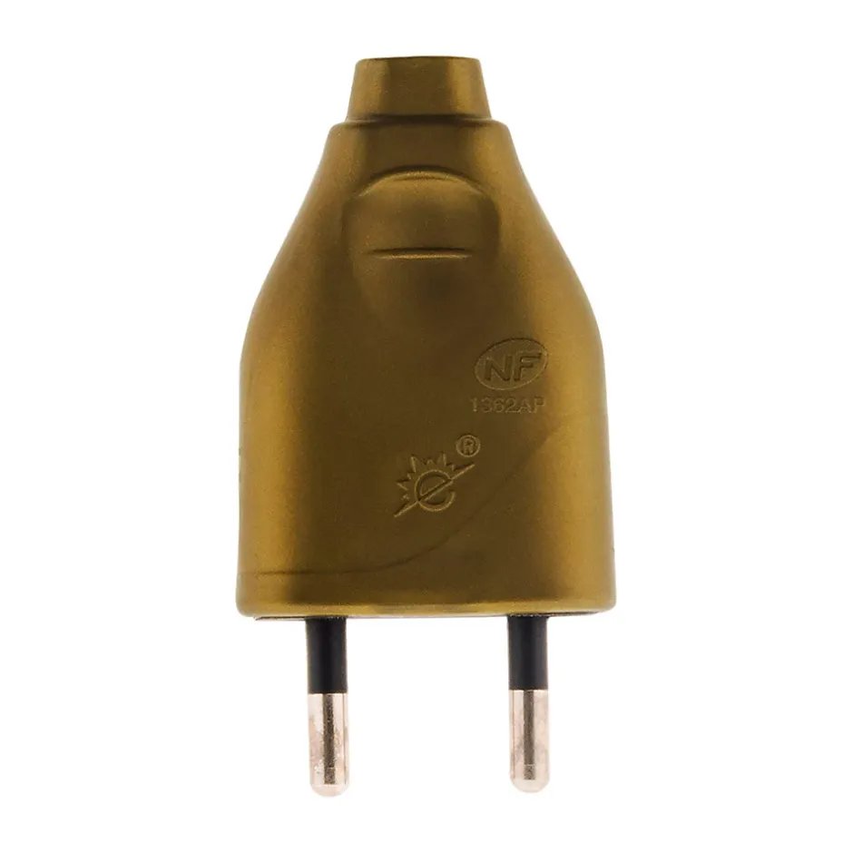 Fiche mâle 2P 6A - or -^Zenitech Best