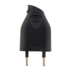 Fiche mâle 2P 6A latérale - Noir --Zenitech Best