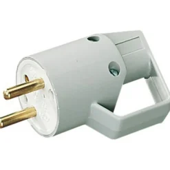 Fiche mâle 2P+T 16A IP40 à anneau - Gris - Lébénoïd^Lebenoid Hot