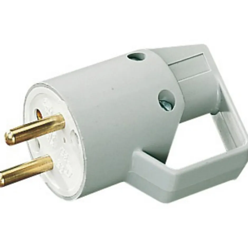 Fiche mâle 2P+T 16A IP40 à anneau - Gris - Lébénoïd^Lebenoid Hot