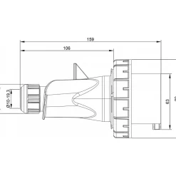 Fiche Mobile Male 32a 2p+t - étanchéité Renforcée Ip67 -^Ide Clearance