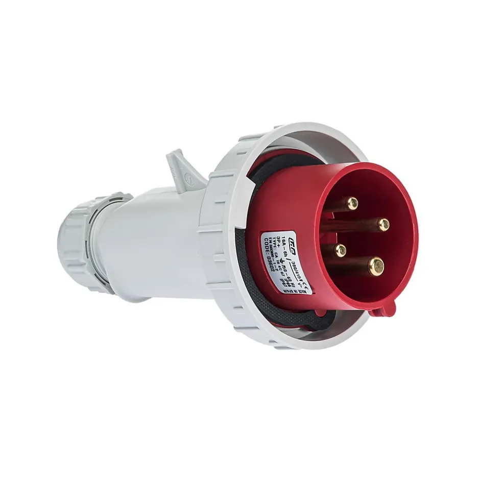 Fiche Mobile Male Triphasé 16a 3p+t 380v - 4 Broches - étanche Ip67 -^Ide