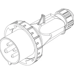 Fiche Mobile Male Triphasé 16a 3p+t 380v - 4 Broches - étanche Ip67 -^Ide