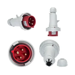 Fiche Mobile Male Triphasé 16a 3p+t 380v - 4 Broches - étanche Ip67 -^Ide