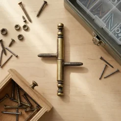 Fiche tourillon vieux laiton 10 x 120 mm^Diall Hot