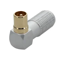 Fiche TV 9.5 mm - Mâle coudée 90° à souder - connecteurs plaqués or -^Erard Hot