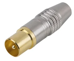 Fiche TV Mâle ø9.52 mm coudé à câbler, Or-SLX Discount