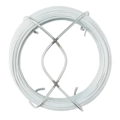 Fil d'acier revêtement PVC Blanc ø0.8 mm, 50 m^Diall Online