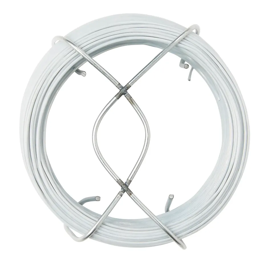 Fil d'acier revêtement PVC Blanc ø0.8 mm, 50 m^Diall Online