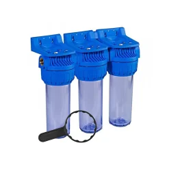 Filtre à eau 116 - Porte filtre Triplex 9 pouces 3/4 vide-Orion Online