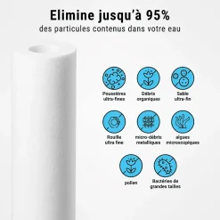 Filtre à eau triple 9' 3/4 + Pack protection complète filtration sous évier connexion 3/4'-Sinea Outlet