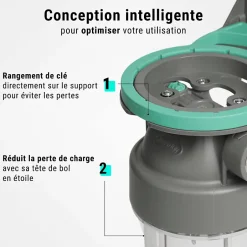 Filtre à eau triple 9' 3/4 + Pack protection complète filtration sous évier connexion 3/4'-Sinea Outlet