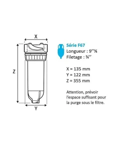 Filtre tête laiton F67 3/4 de pouce^Apic New