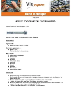 Ancrage FBN II 10X146 Filetée sur 106 Acier zingué - 5 pièces^Fischer Outlet