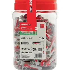 Fischer DUOPOWER - Set de chevilles 10 x 50 mm, 210 pièces avec vis^O91 Online