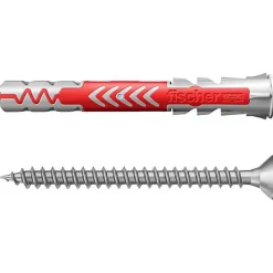 Fischer DuoPower 8 x 65 S A2 Set de 2 chevilles bimatière avec 2 vis fraisées 5,0 x 80 A2-O91