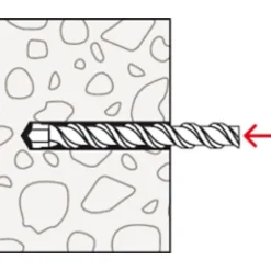Fischer DuoPower 8 x 65 S A2 Set de 2 chevilles bimatière avec 2 vis fraisées 5,0 x 80 A2-O91
