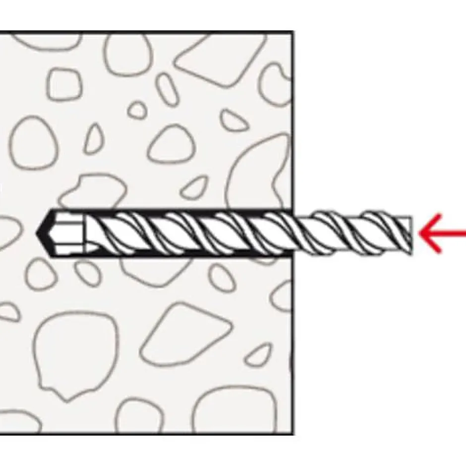 Fischer DuoPower 8 x 65 S A2 Set de 2 chevilles bimatière avec 2 vis fraisées 5,0 x 80 A2-O91