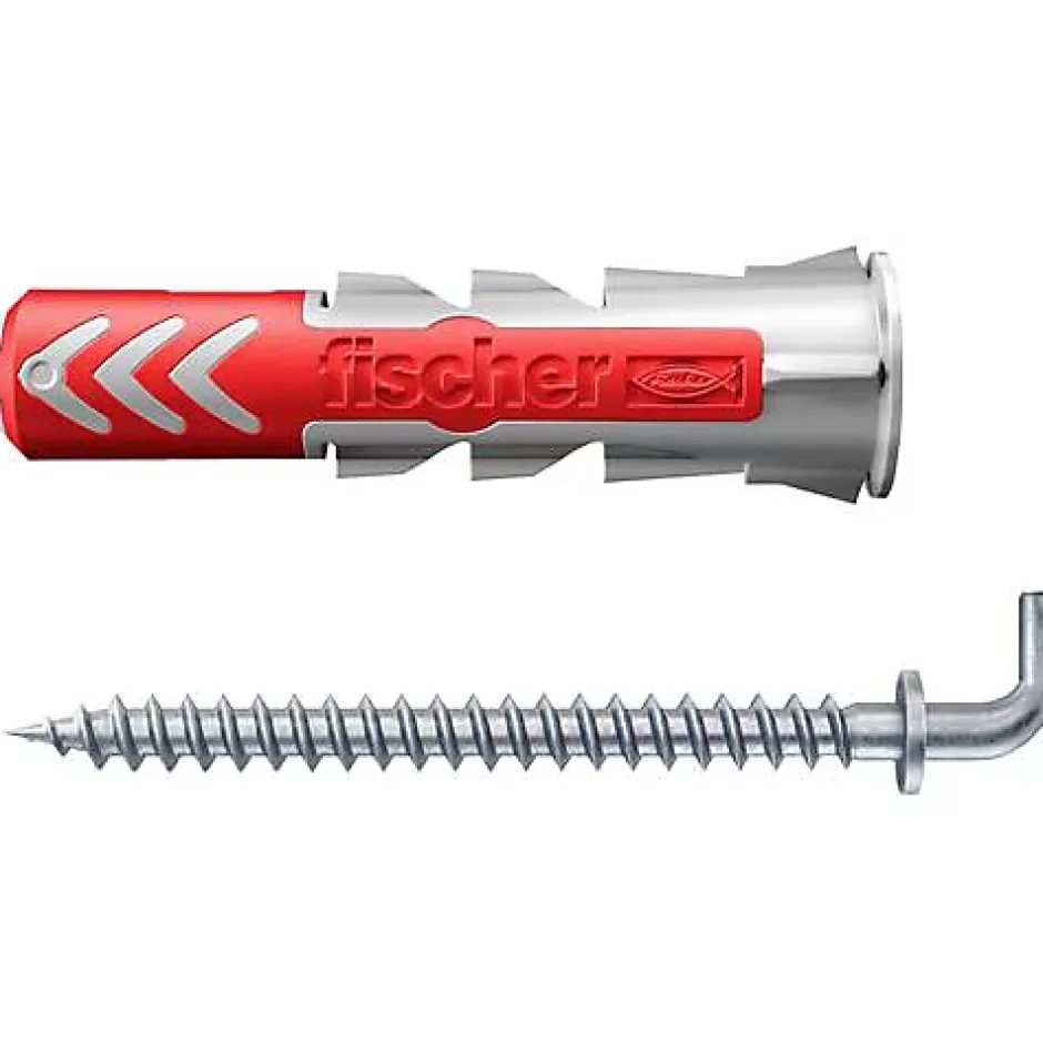 Fischer DuoPower 6 x 30 WH Set de 6 chevilles nylon avec crochets coudés^O91 Online