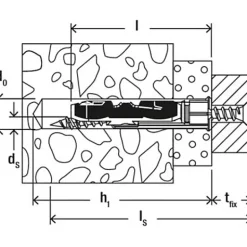 Fischer DUOTEC 10 S PH LD - Cheville à bascule 2 éléments 10 mm x 50 mm^O91