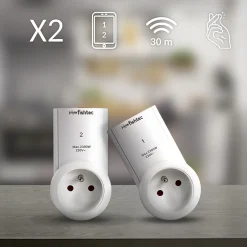 - Lot 2 prises télécommandées 2300W, 30m, PVC, 9,9x5,5 cm^Fishtec Sale