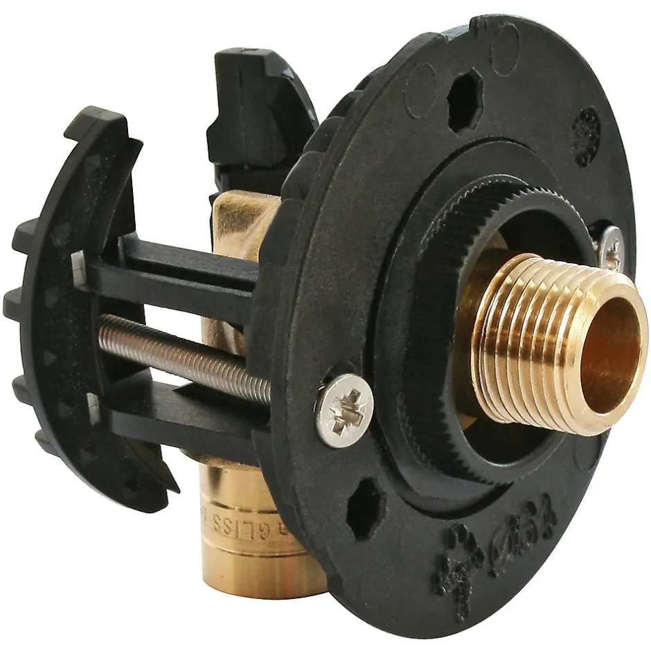 Fixation pour robinetterie de WC pour PER Ø12 raccord à glissement sortie mâle 12/17 (3/8")-Somatherm for you Discount