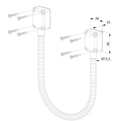 Flexible passe câble de porte ou portillon renforcé-Automatisme Passion