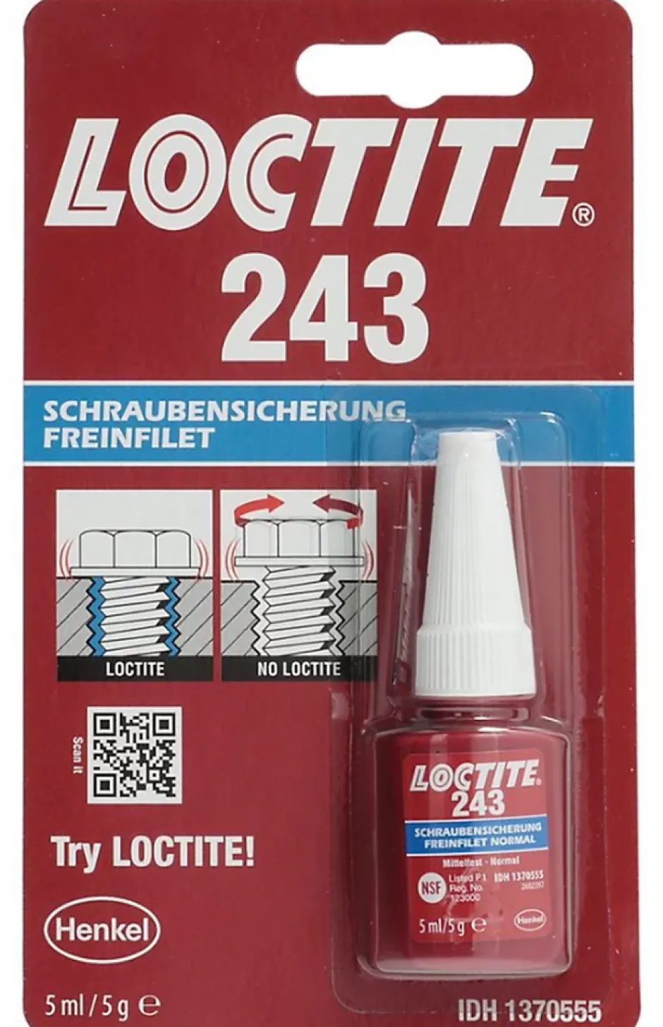 Frein filet 243 flacon 5ml pour métal-Loctite Best