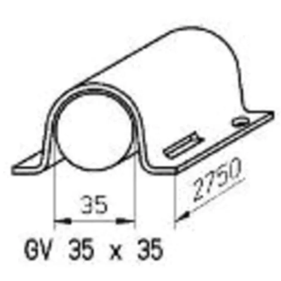 Gaine de Protection 35x35mm 2,75m - Gris --Plioline New