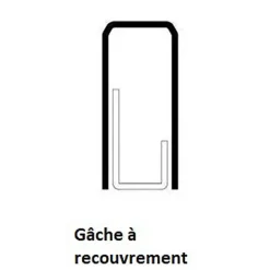 Gâche en applique à recouvrement réglable 9 à 20mm pour carénées EXCLUSIVE gauche marron - - 14779000^Vachette Discount