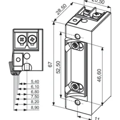 Gâche électrique à rupture - SE - - A encastrer - 12V DC-Sewosy Best