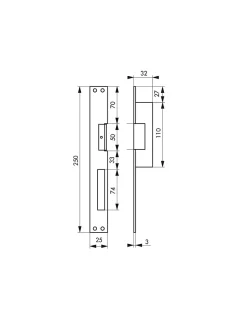 Gâche électrique pour serrure encastrable, réversible, 12V, compatible extérieur, gris --Thirard Sale