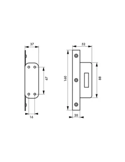 Gâche renforcée pour verrou Corvette, époxy bronze -^Thirard Clearance