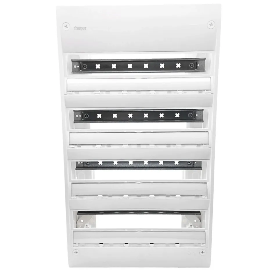 Gd418 - Coffret électrique 4 Rangées De 18 Modules - Gamma 625x355x103mm - Bornier Automatique-Hager Hot