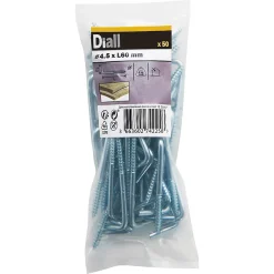 Gond à visser en acier zingué 60x27 mm - 50 pièces-Diall Hot